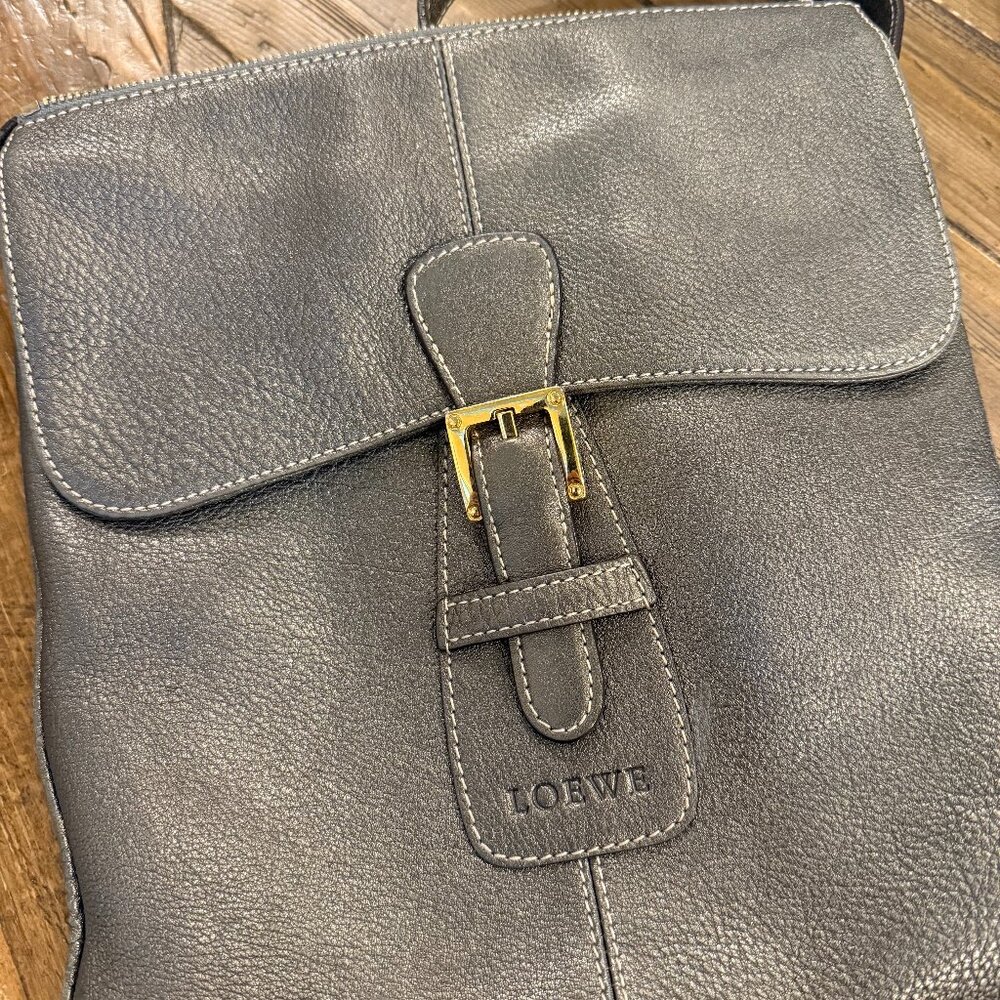 LOEWE Belt Shoulder Bag Sacoche Metallic leather Crossbody